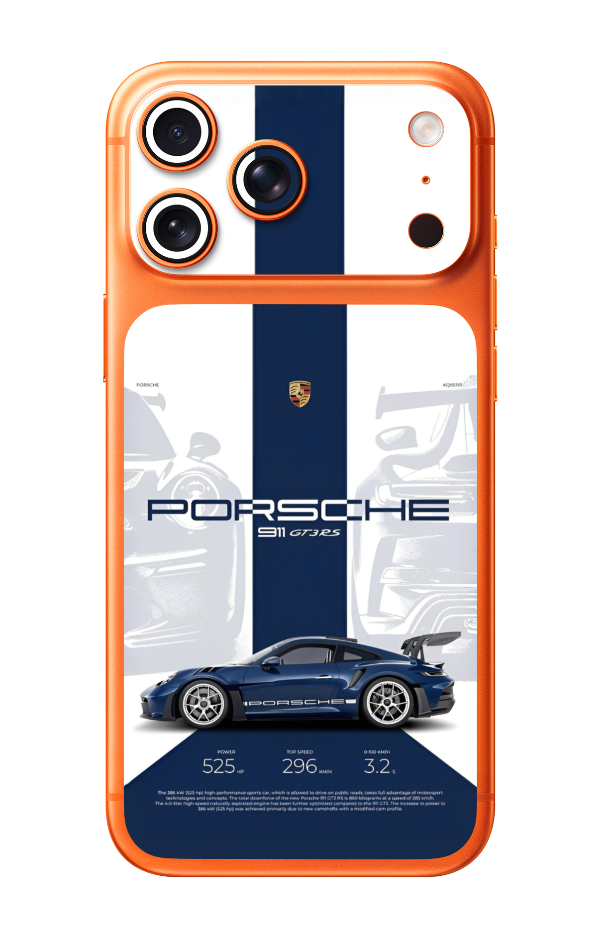 911 GT3 RS Blue Racing Edition Camera & Pocket Edition Mobile Skin for iPhone 17 Pro & 17 Pro Max