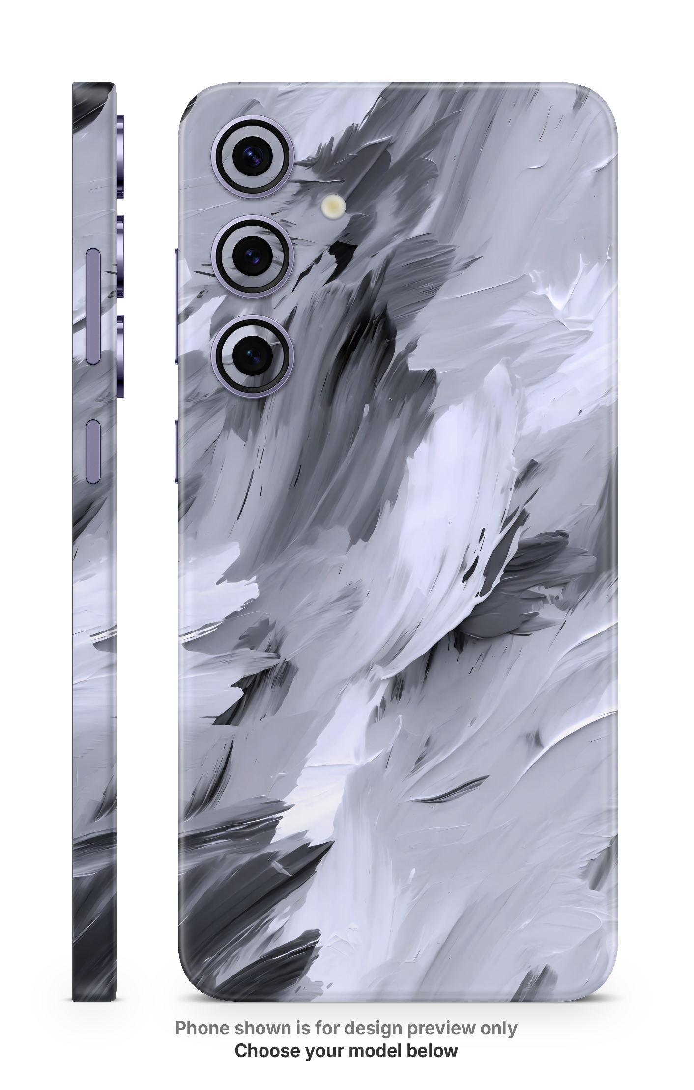 Grey Marble Texture Mobile Skin