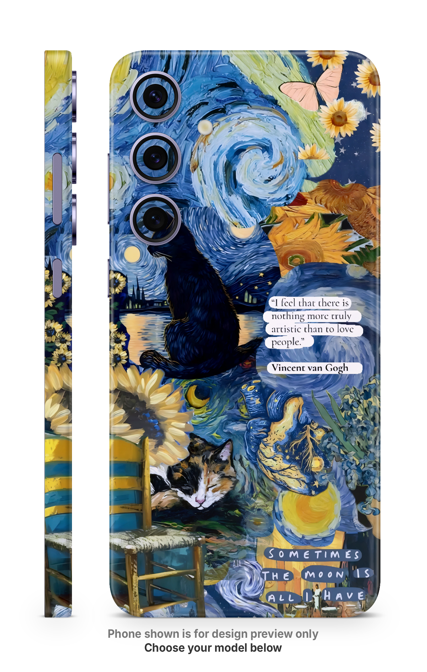 Artistic Starry Collage Mobile Skin