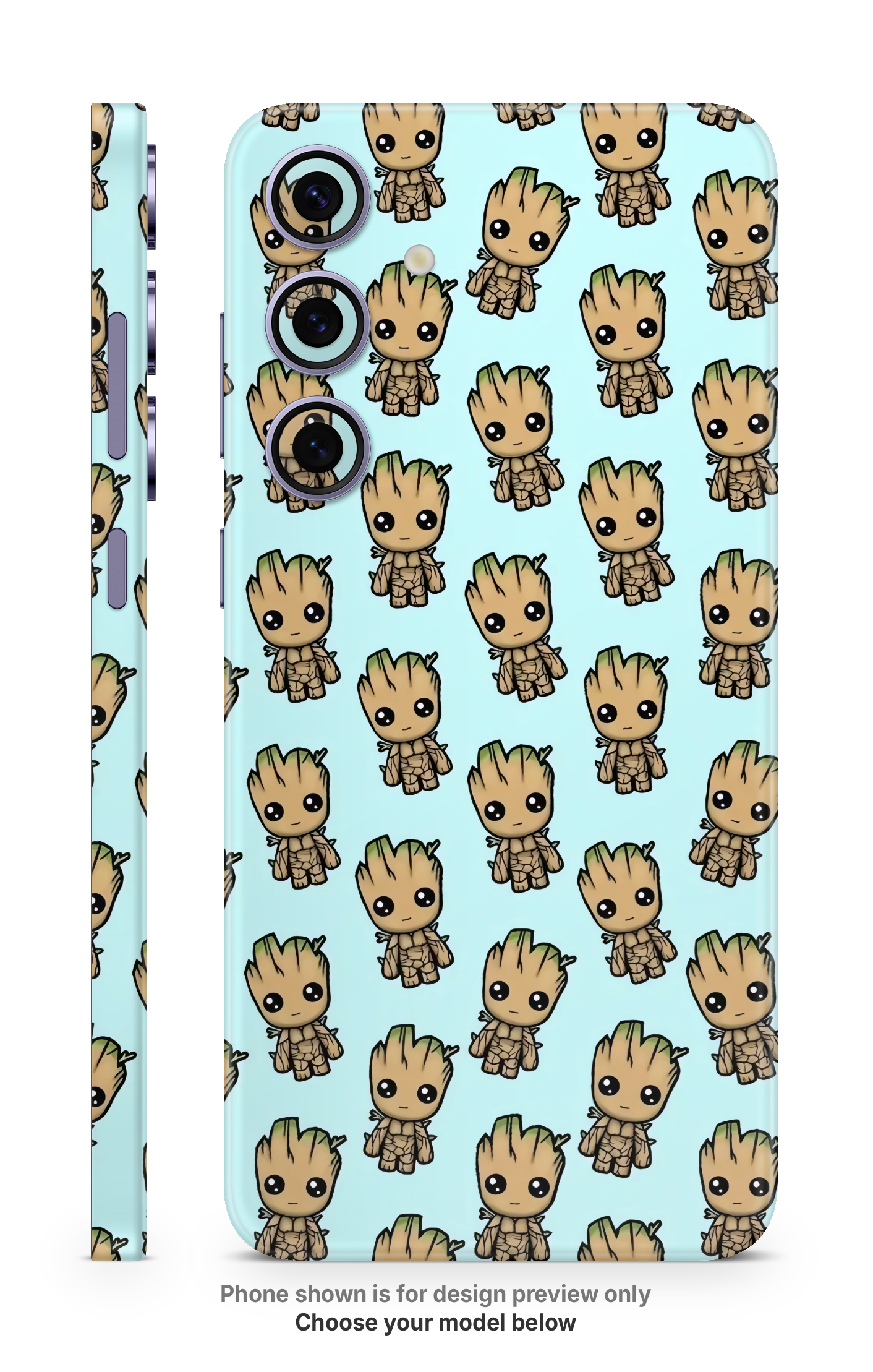 Cute Character Pattern Mobile Skin