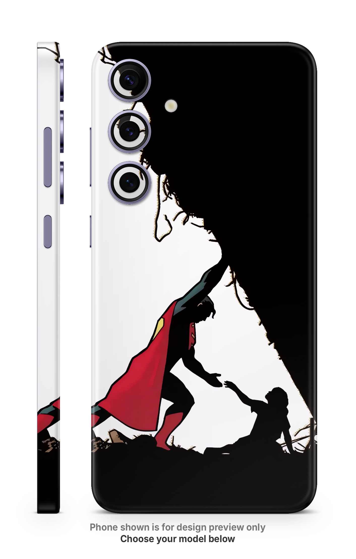 Minimal Hero Silhouette Mobile Skin
