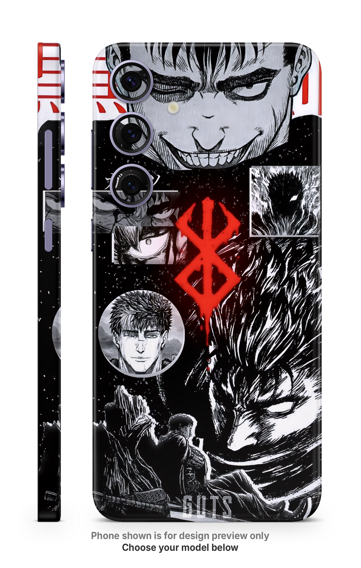 Dark Manga Collage Mobile Skin