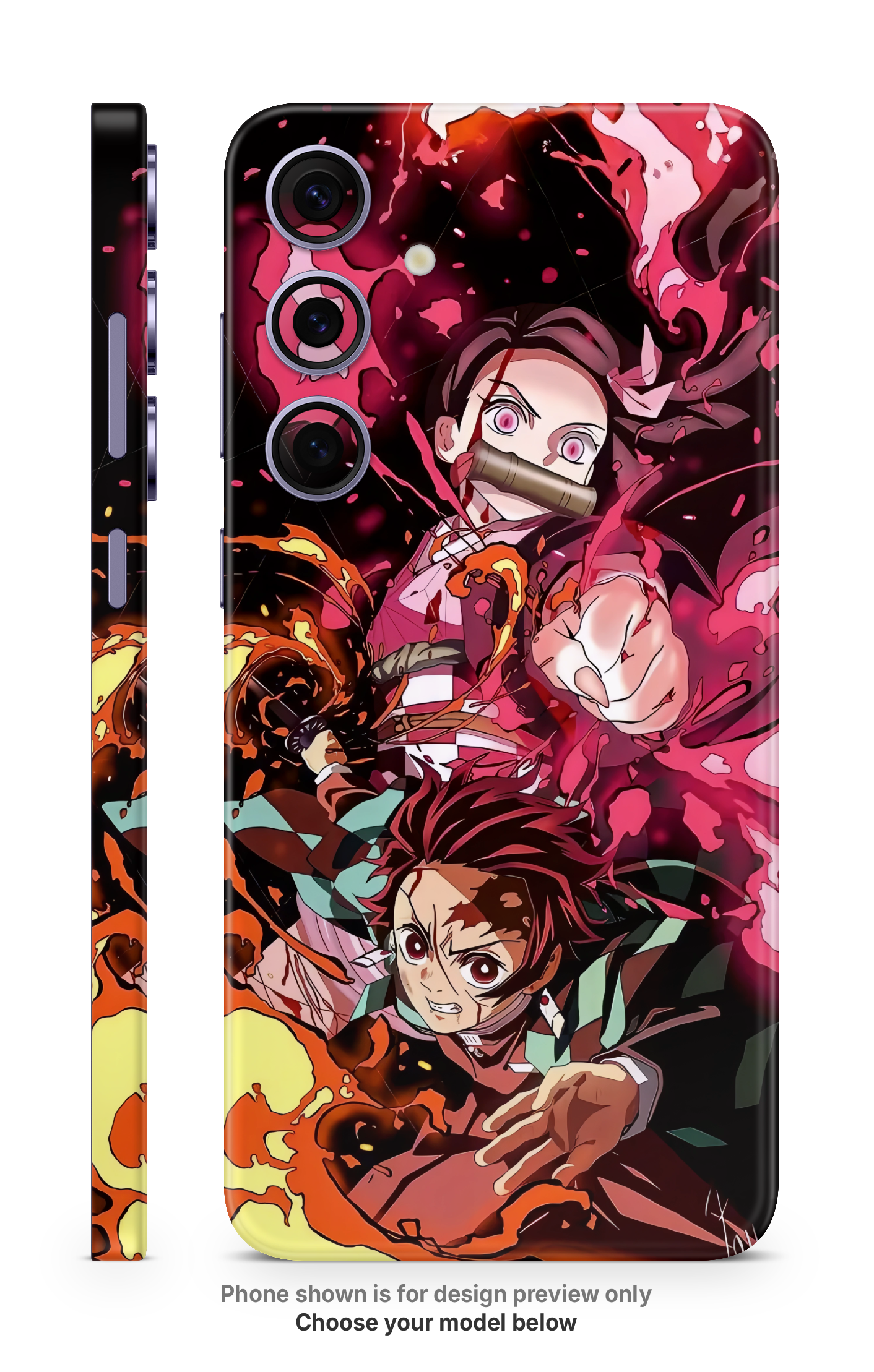 Anime Fire Character Mobile Skin