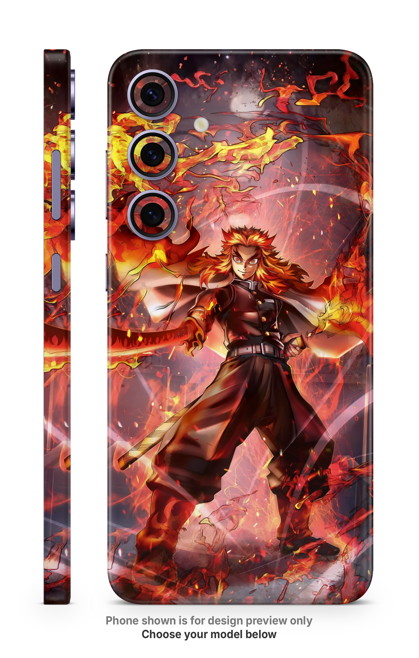 Anime Fire Warrior Mobile Skin