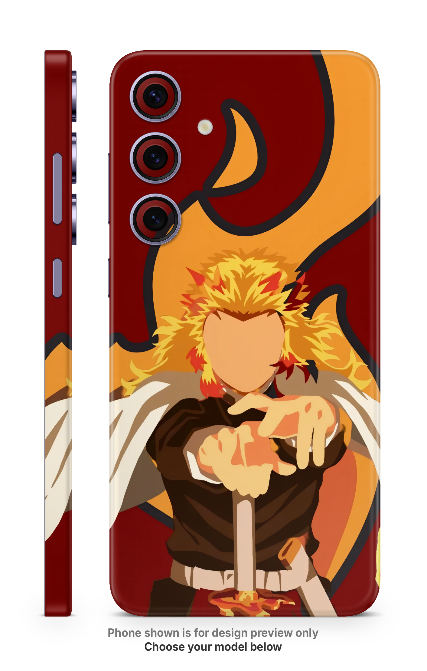 Anime Flame Character Mobile Skin
