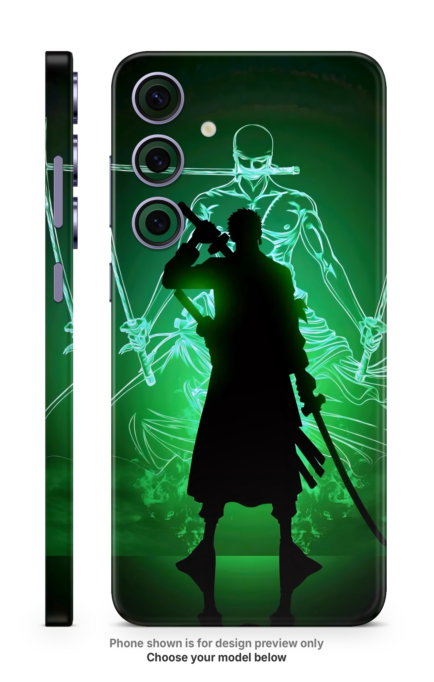 Anime Green Aura Warrior Mobile Skin