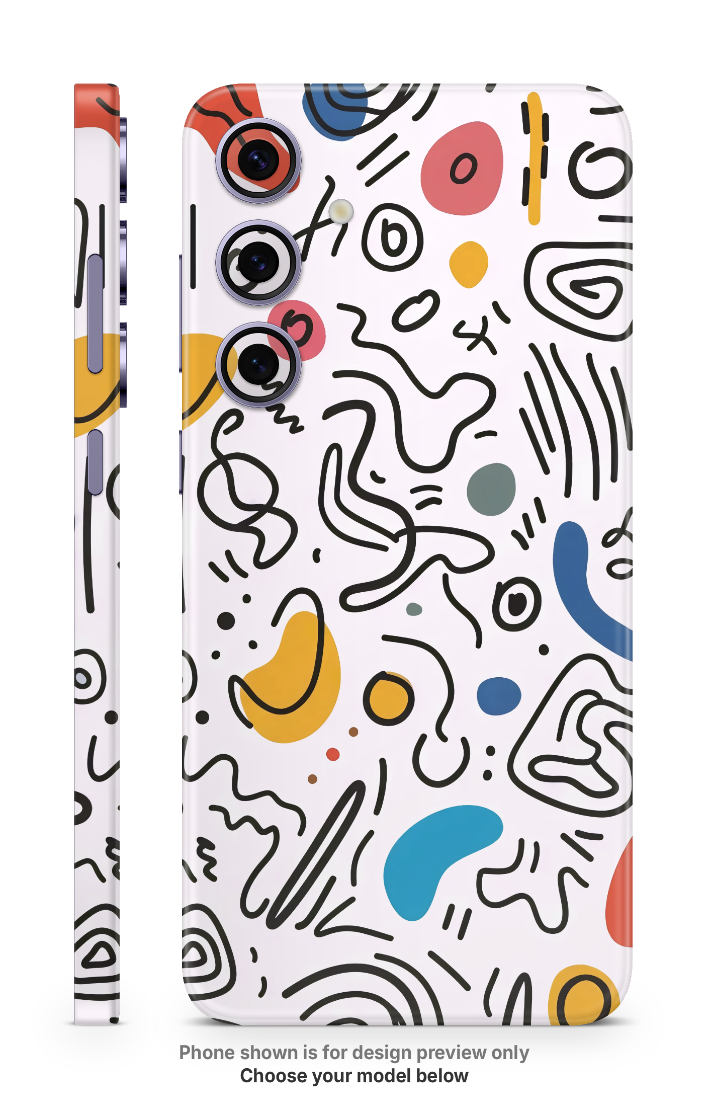 Abstract Doodle Art Mobile Skin