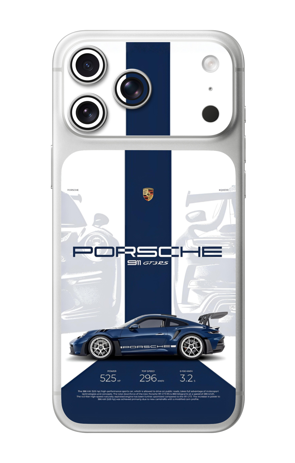 911 GT3 RS Blue Racing Edition Camera & Pocket Edition Mobile Skin for iPhone 17 Pro & 17 Pro Max
