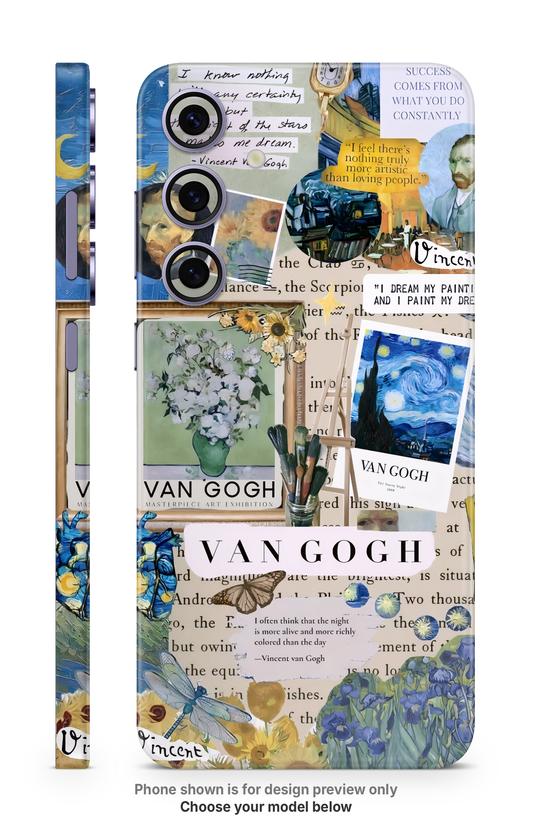 Van Gogh Collage Art Mobile Skin