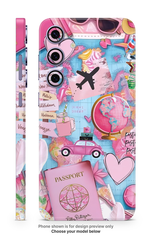 Cute Travel Icons Mobile Skin