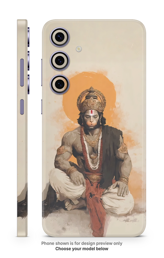 Meditating Hanuman Art Mobile Skin