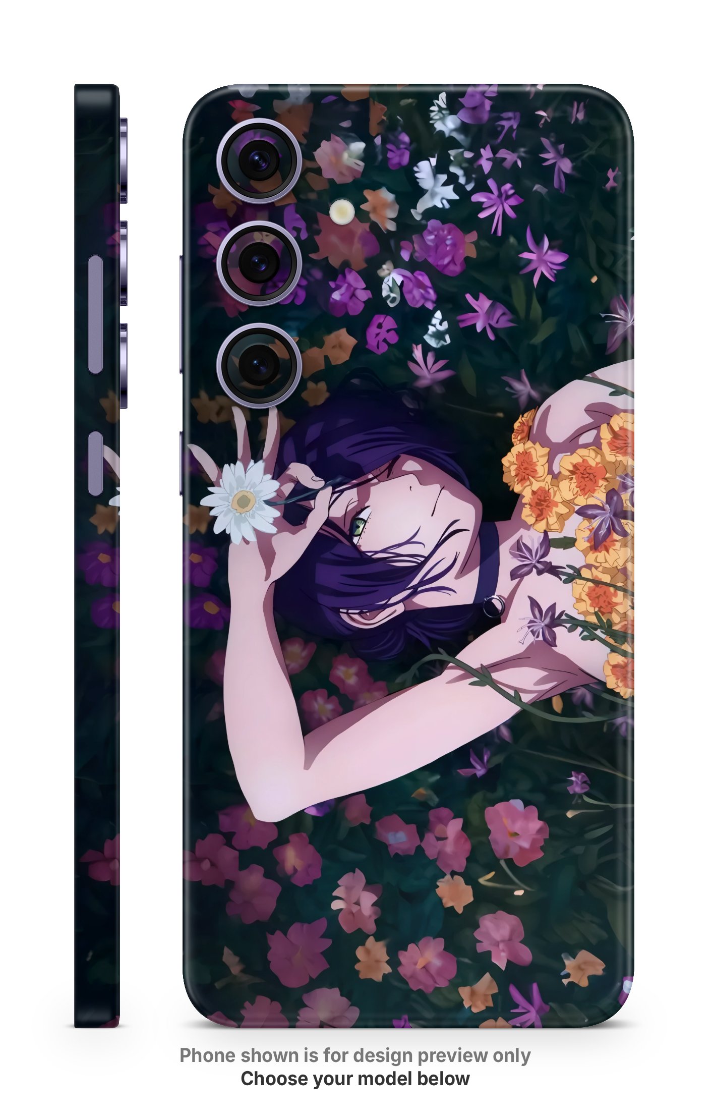 Anime Floral Art Mobile Skin