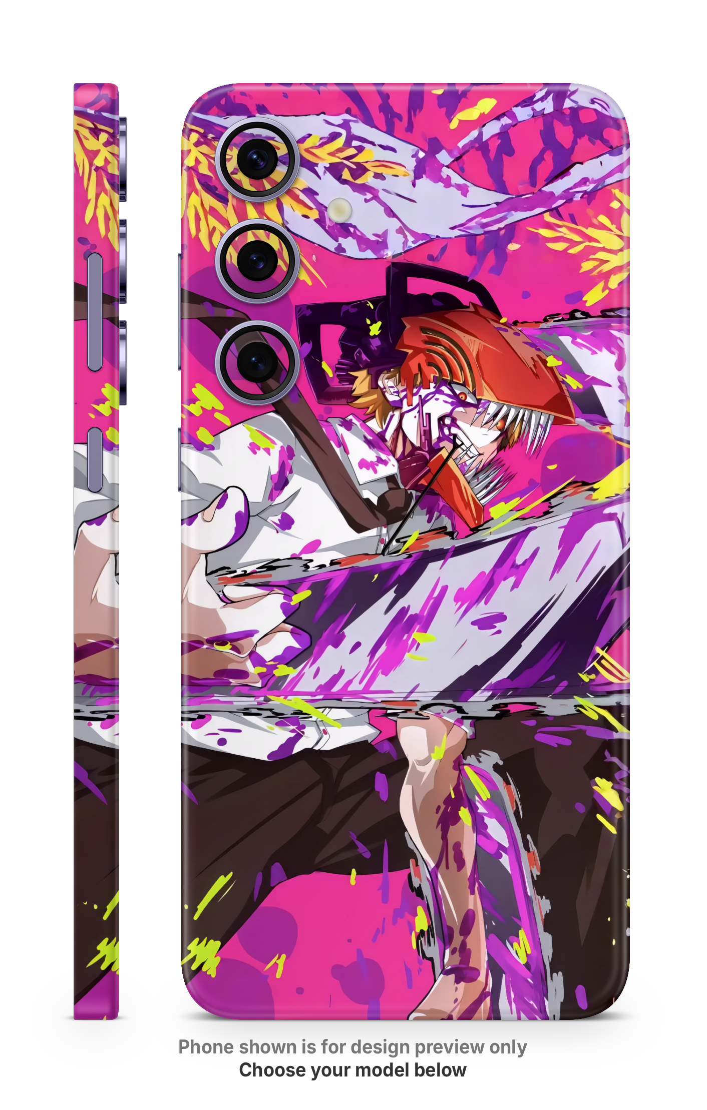 Neon Anime Character Mobile Skin
