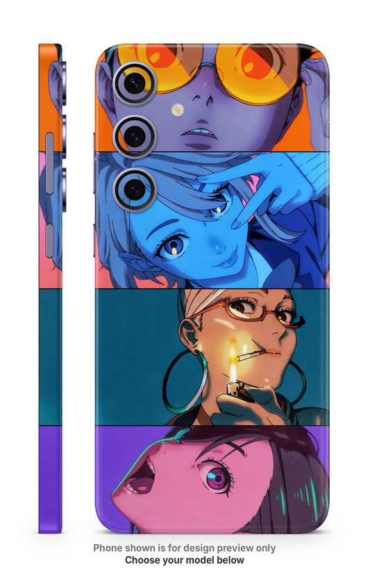 Anime Faces Collage Mobile Skin