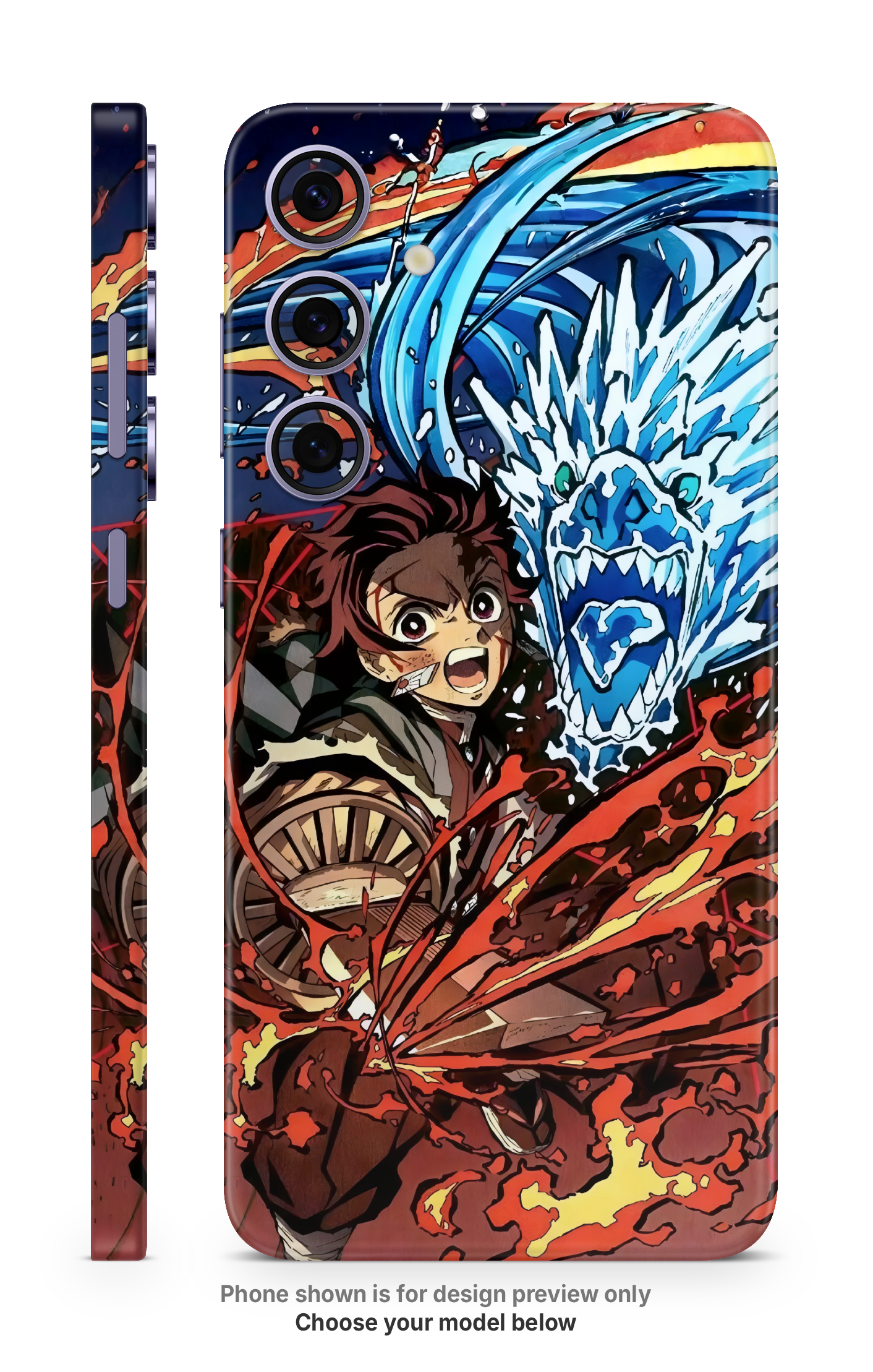 Anime Fire Water Mobile Skin