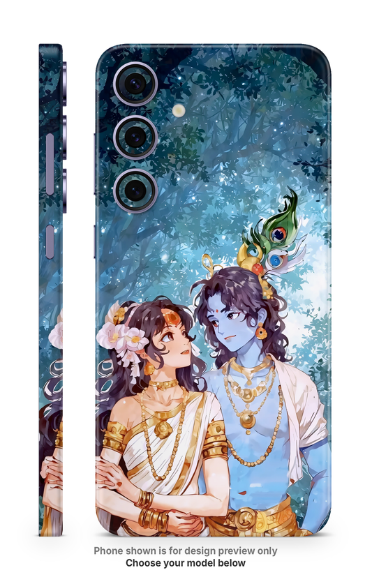Radha Krishna Cosmic Love Mobile Skin