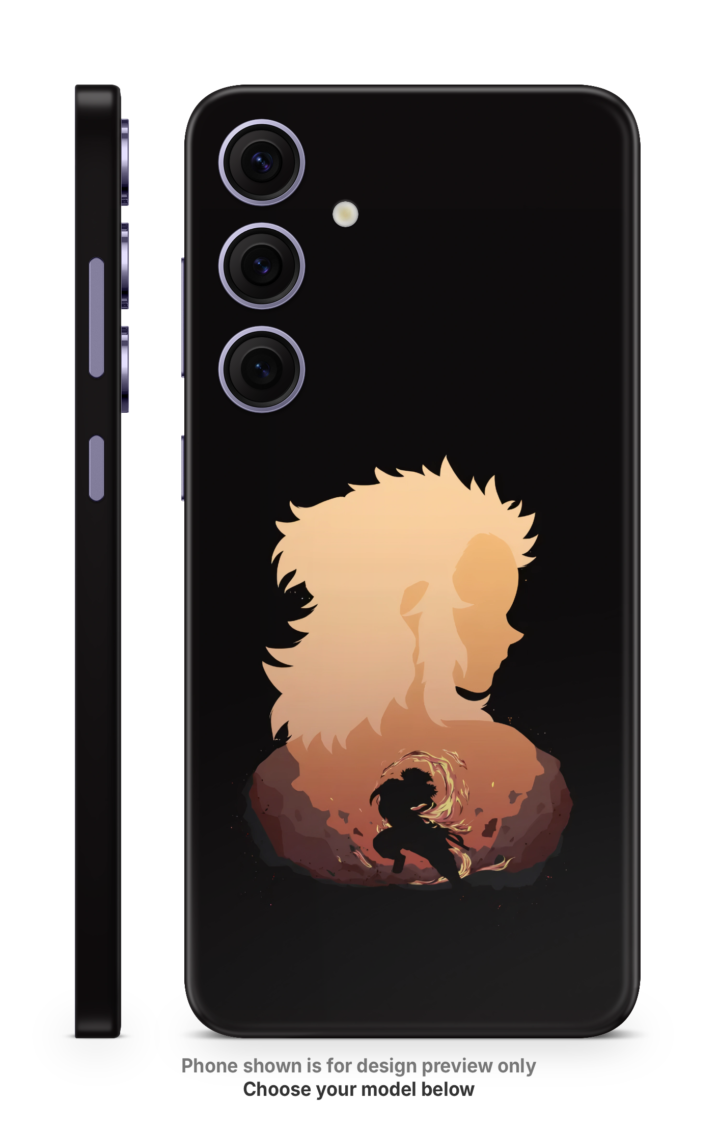Anime Sunset Silhouette Mobile Skin
