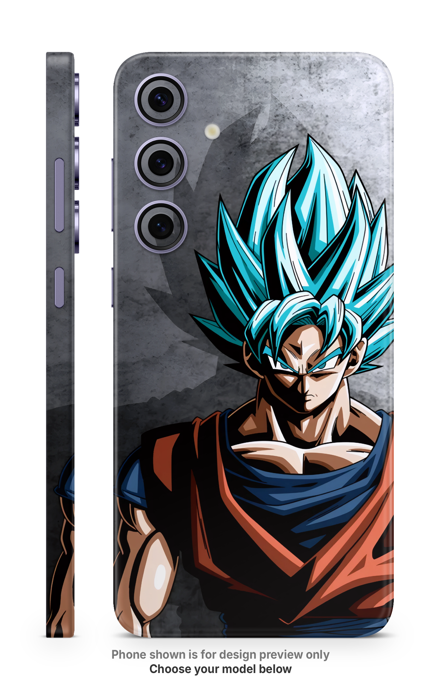 Anime Blue Aura Fighter Mobile Skin