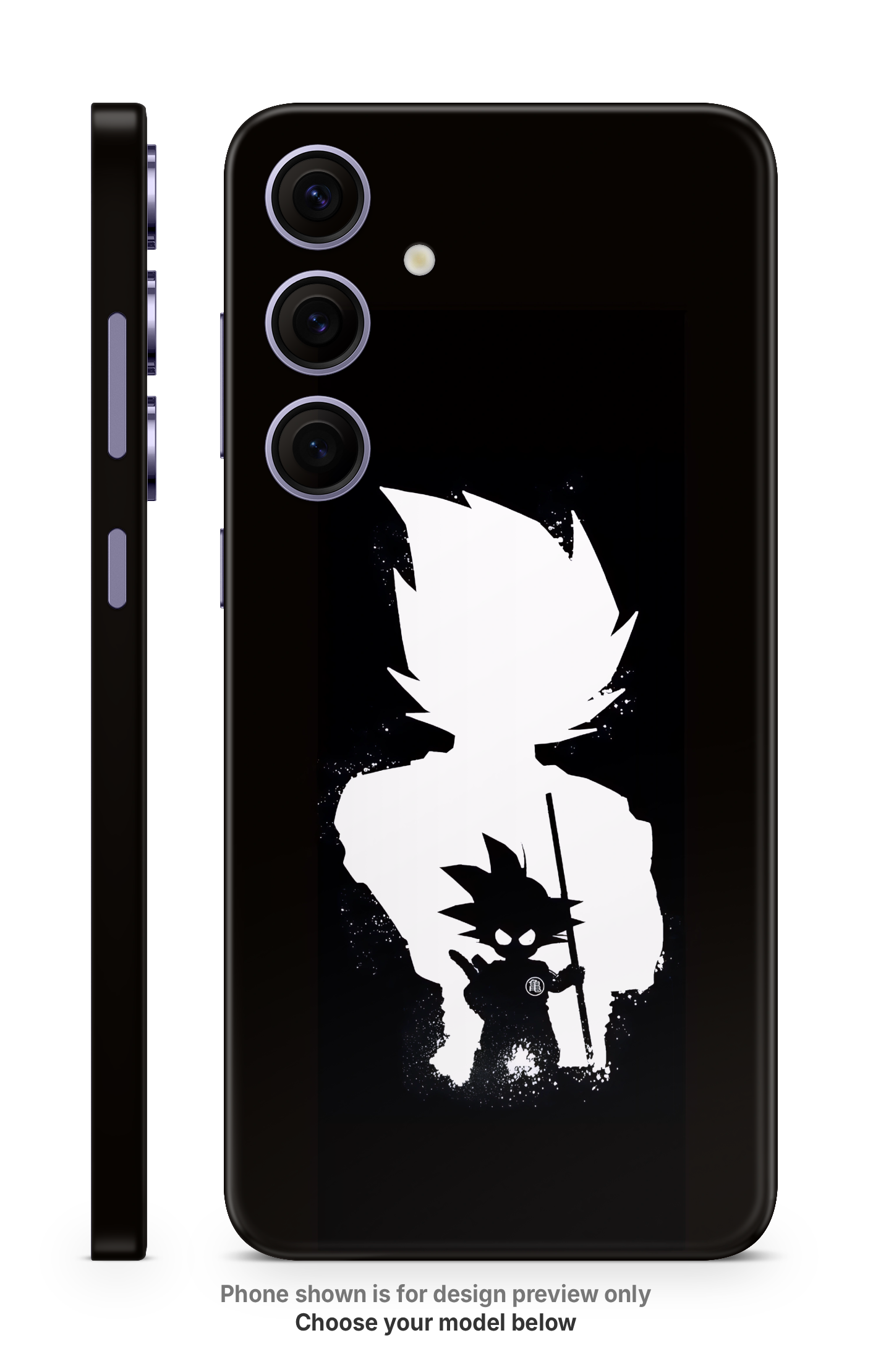 Anime White Silhouette Mobile Skin