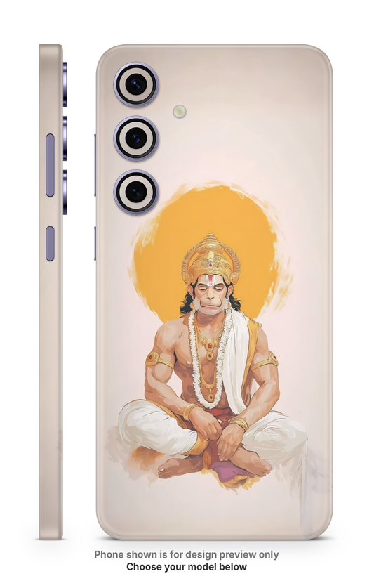 Meditating Hanuman Mobile Skin