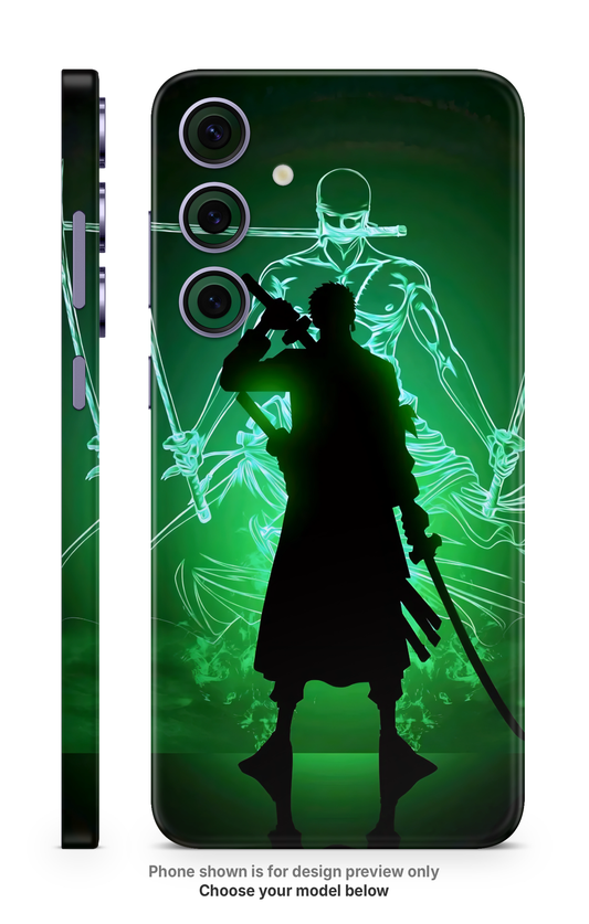 Anime Green Aura Warrior Mobile Skin
