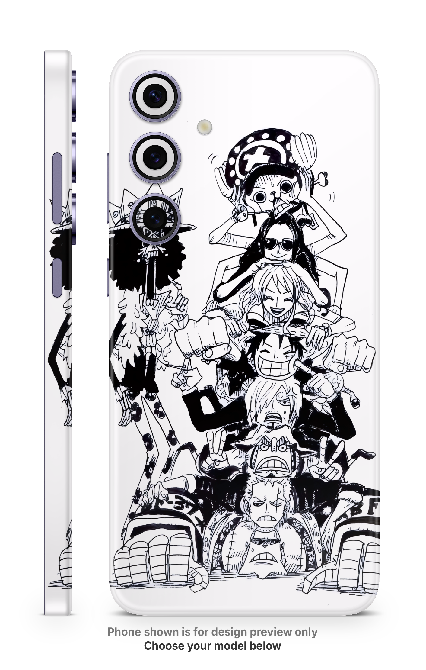Anime Line Art Mobile Skin