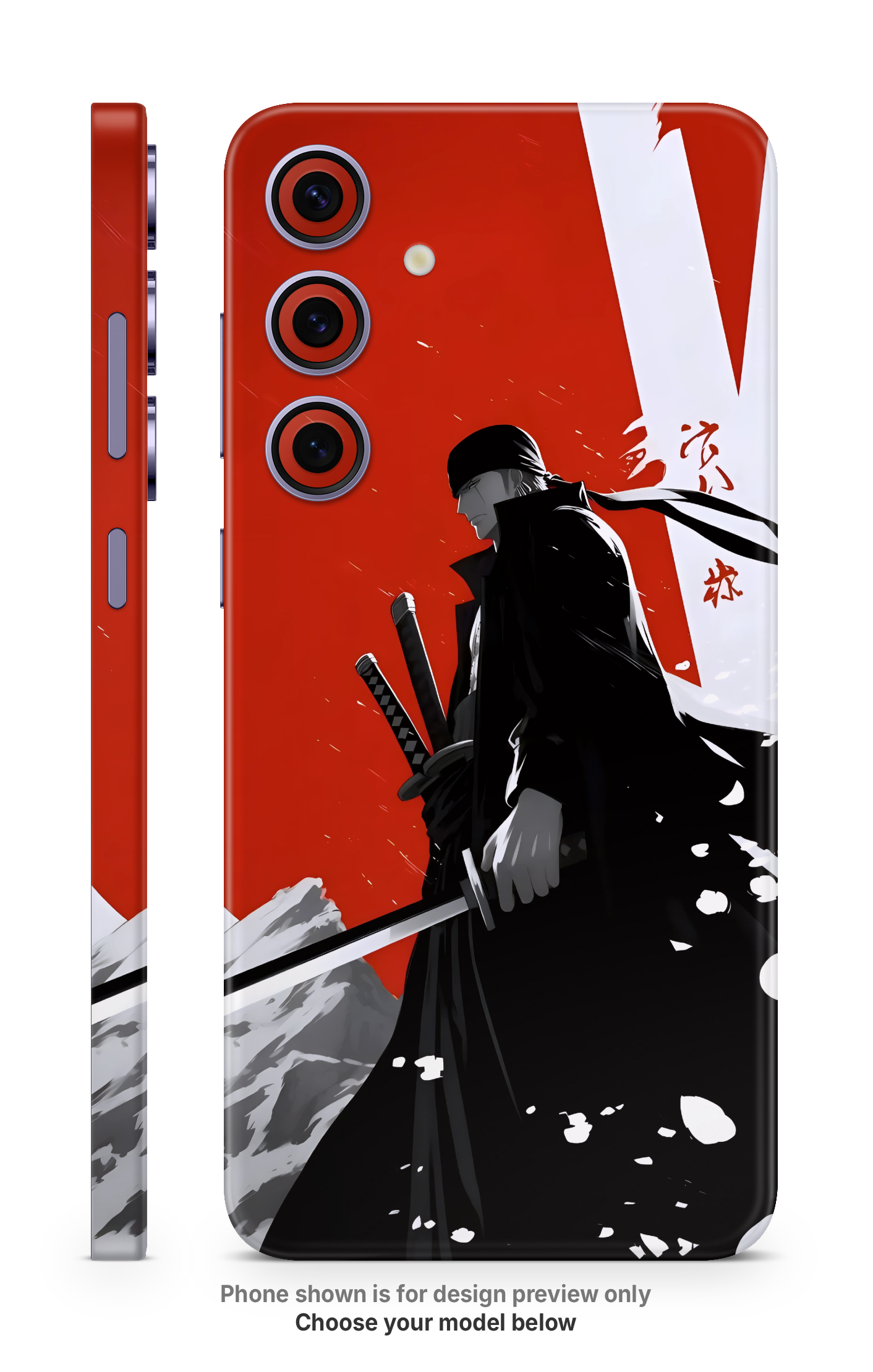 Anime Samurai Silhouette Mobile Skin