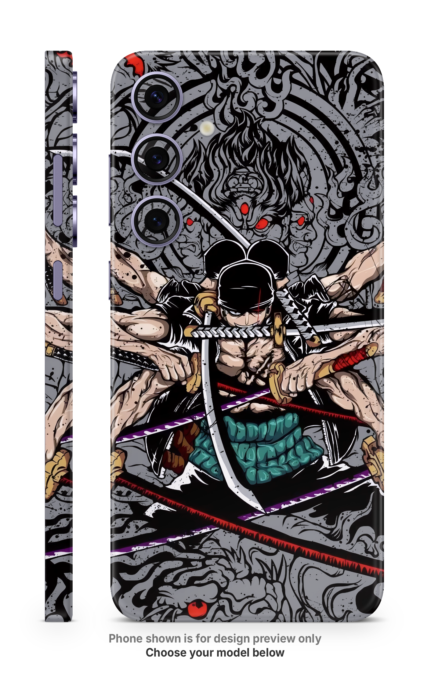 Anime Warrior Collage Mobile Skin