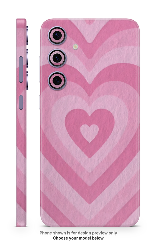 Pink Heart Mobile Skin