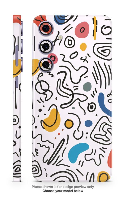 Abstract Doodle Art Mobile Skin