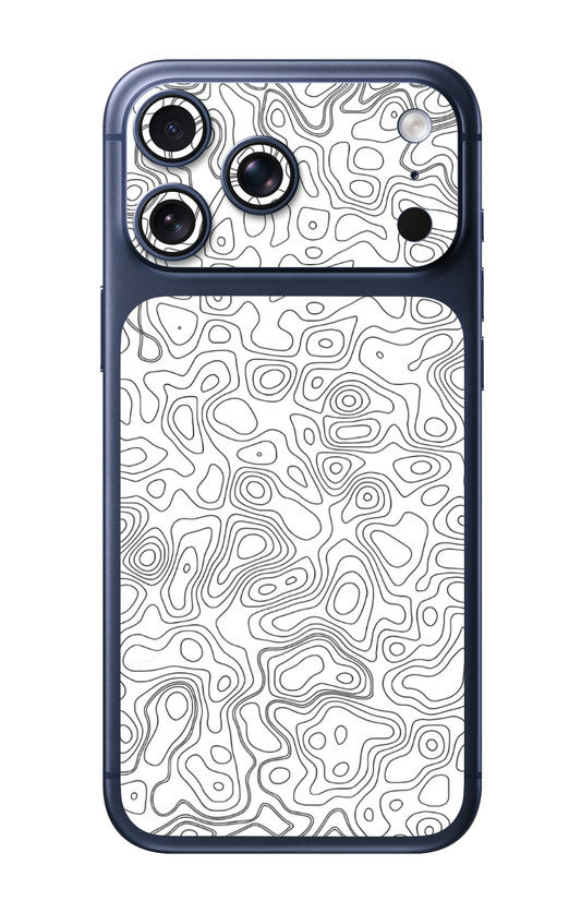 Topography White Camera & Pocket Edition Mobile Skin for iPhone 17 Pro & 17 Pro Max